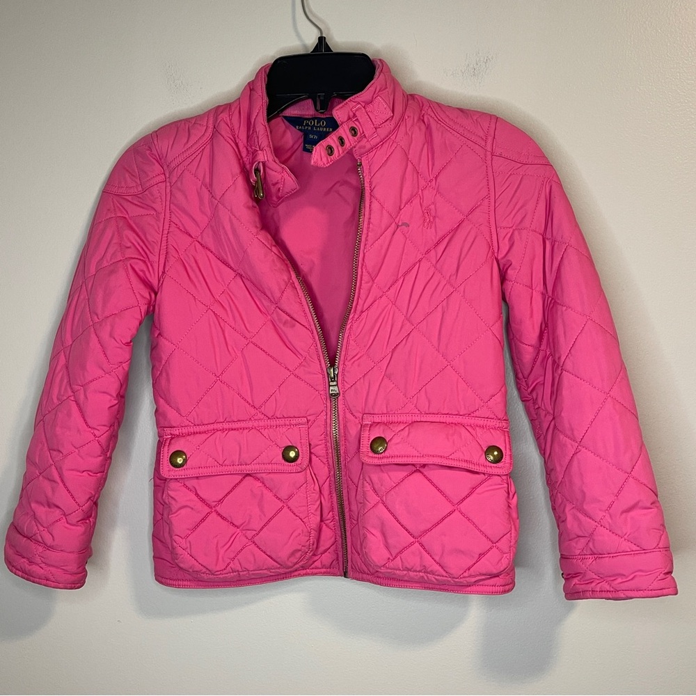 Polo Ralph Lauren Girl's Pink Quilted Style Jacket Casual - Picture 8 of 8